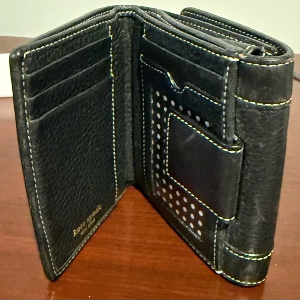 Kate Spade black Andover Posey Leather Wallet‎